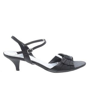 Black Open Toe Strappy Heels - Size 9.5 Wide